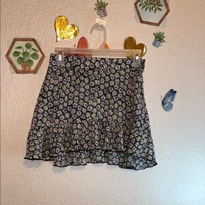 Zara Black and White Skater Mini Skirt